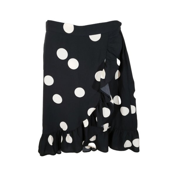 Modcloth Polka Dot Ruffle Pencil Skirt Women's Size 8 Precious! - Picture 4 of 12
